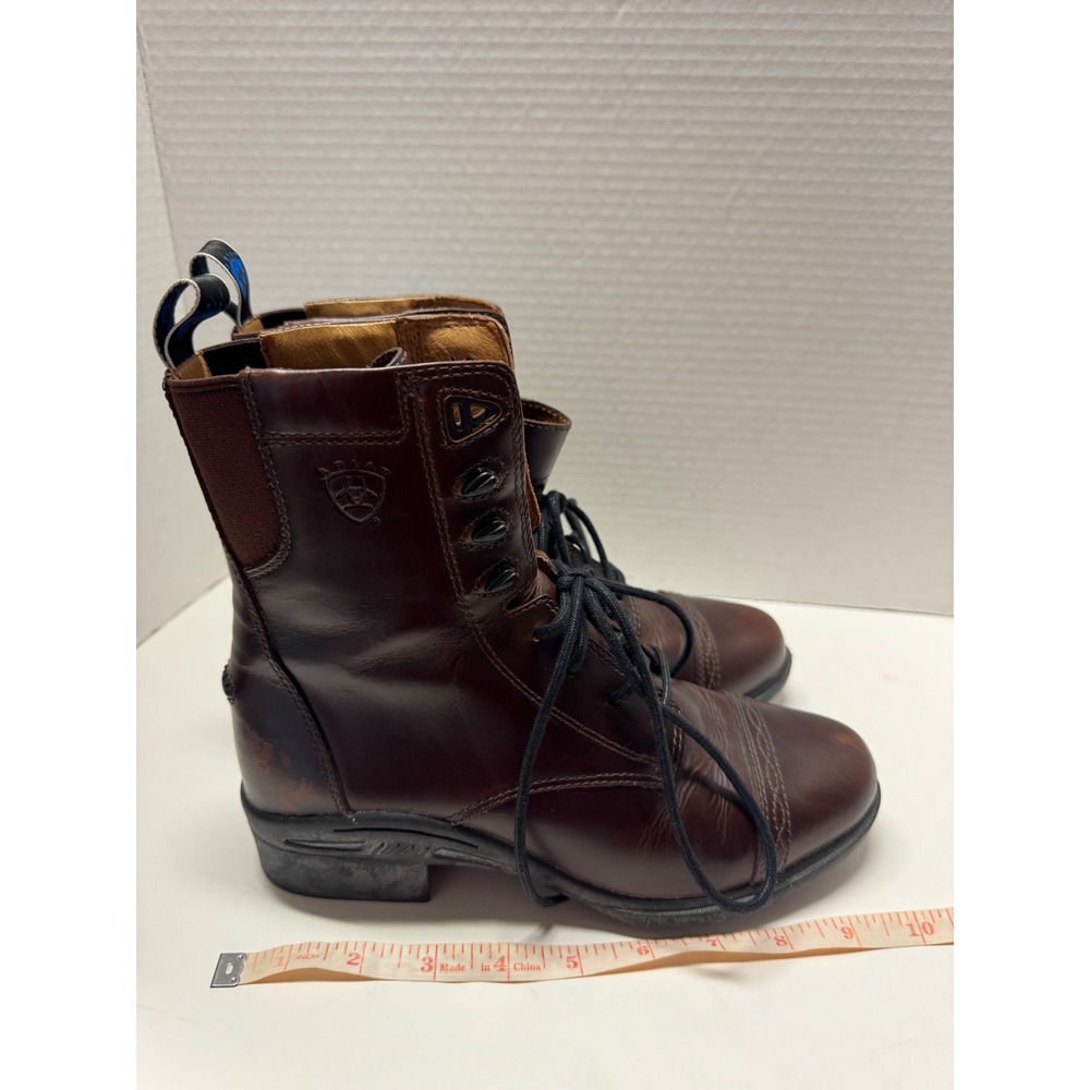 Ariat Heritage Cobalt Paddock Boots Brown Leather Lace Up Cap Toe Womens 7B - Picture 11 of 12